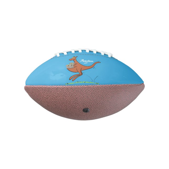 Cute kangaroo and koalas cartoon illustration football (Rotated 270)
