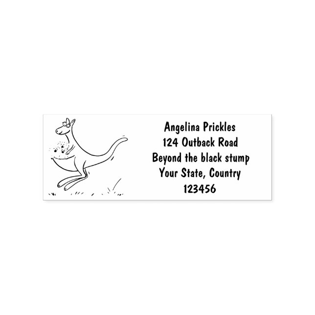 Cute kangaroo and koalas cartoon illustration  rubber stamp (Imprint)