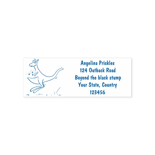 Cute kangaroo and koalas cartoon illustration  self-inking stamp (Design)