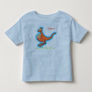 Cute kangaroo and koalas cartoon illustration toddler t-shirt