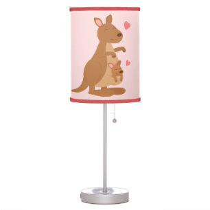 Cute Kangaroo Baby Joey Nursery Room Decor Table Lamp