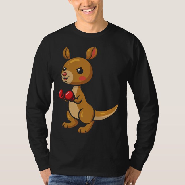 Cute Kangaroo Boxing I Kangaroos Animal Friend Mar T-Shirt (Front)