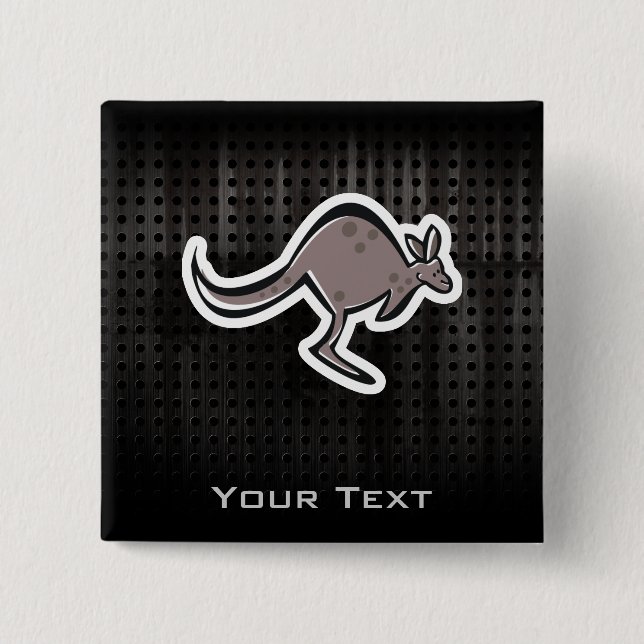 Cute Kangaroo; Cool Pinback Button (Front)