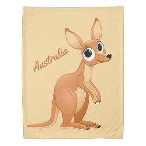 Cute Kangaroo custom text duvet covers