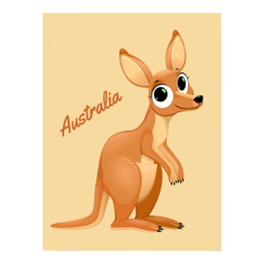 Cute Kangaroo custom text poster