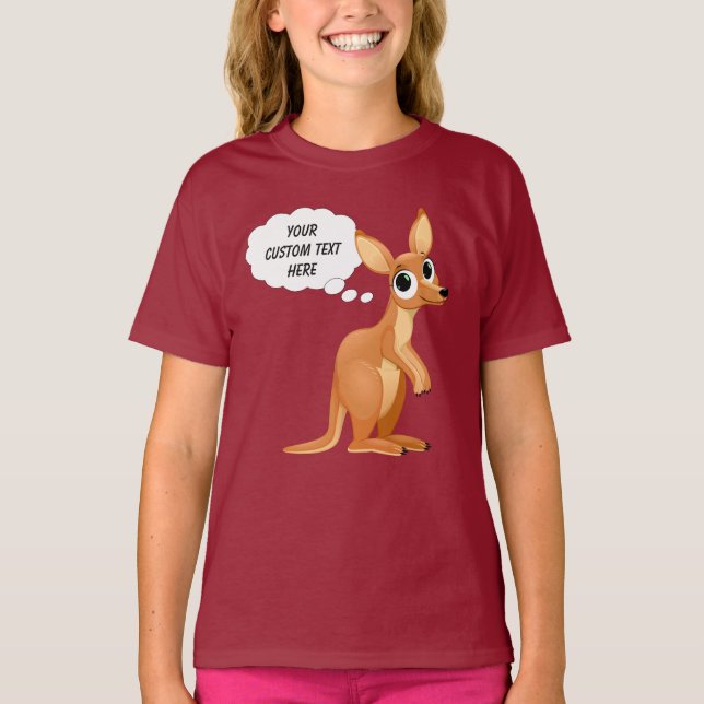 Cute Kangaroo custom text shirts & jackets (Front)