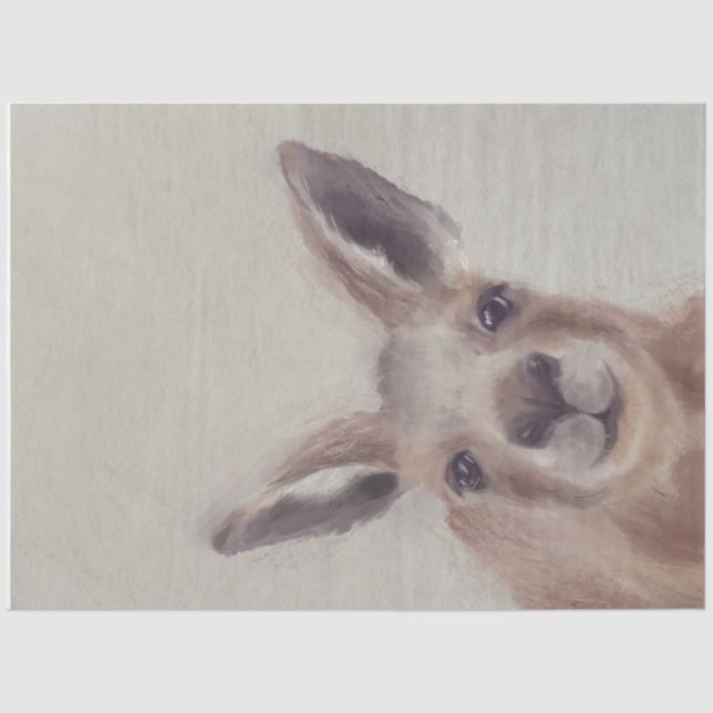 Cute Kangaroo Decoupage Tissue Paper (Front)