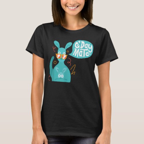 Cute Kangaroo GDay Mate Gift Tee For Australia