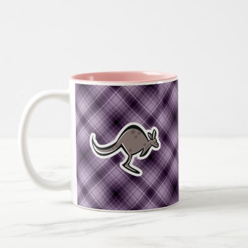 Cute Kangaroo Purple Two_Tone Coffee Mug