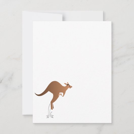 Cute kangaroo with baby in pouch (Front)