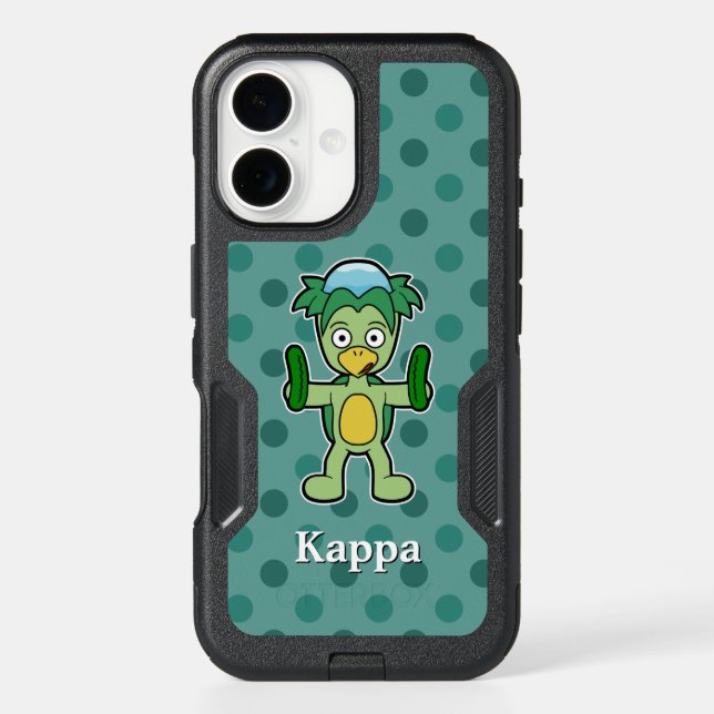 Cute Kappa with Cucumbers Otterbox iPhone Case (Back)