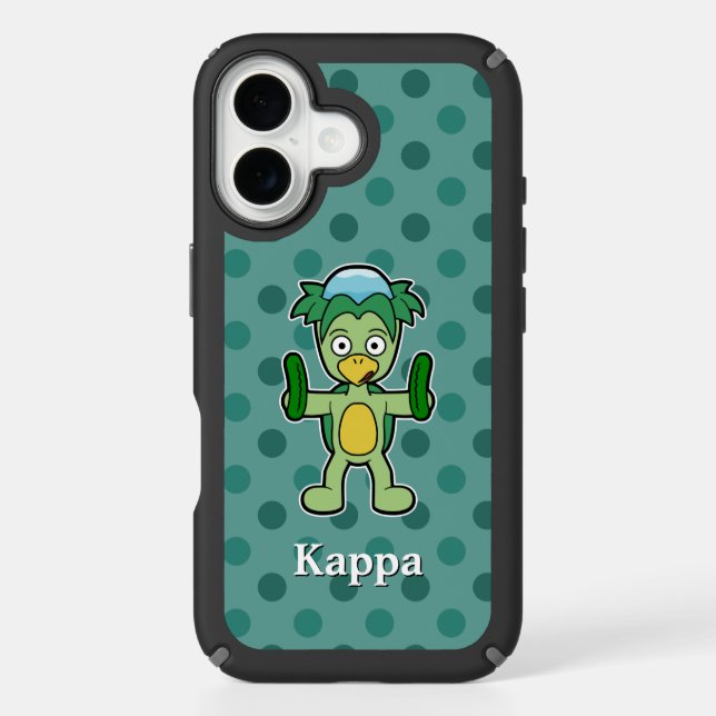 Cute Kappa with Cucumbers Speck iPhone Case (Front)