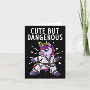 Cute Karate Art For Women Girl Black Belt Martial Card