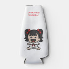 Cute Karate Girl Bottle Cooler