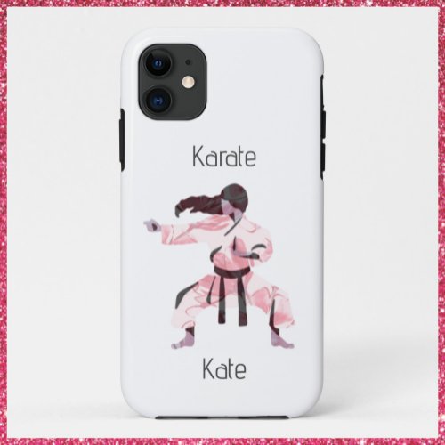 Cute Karate Girl Martial Arts  iPhone 11 Case