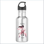 Cute Karate Girl Martial Arts  Stainless Steel Water Bottle<br><div class="desc">Cute Karate girl in a pink karatgi uniform.</div>