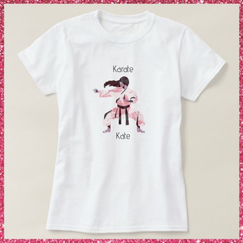 Cute Karate Girl Martial Arts T_Shirt