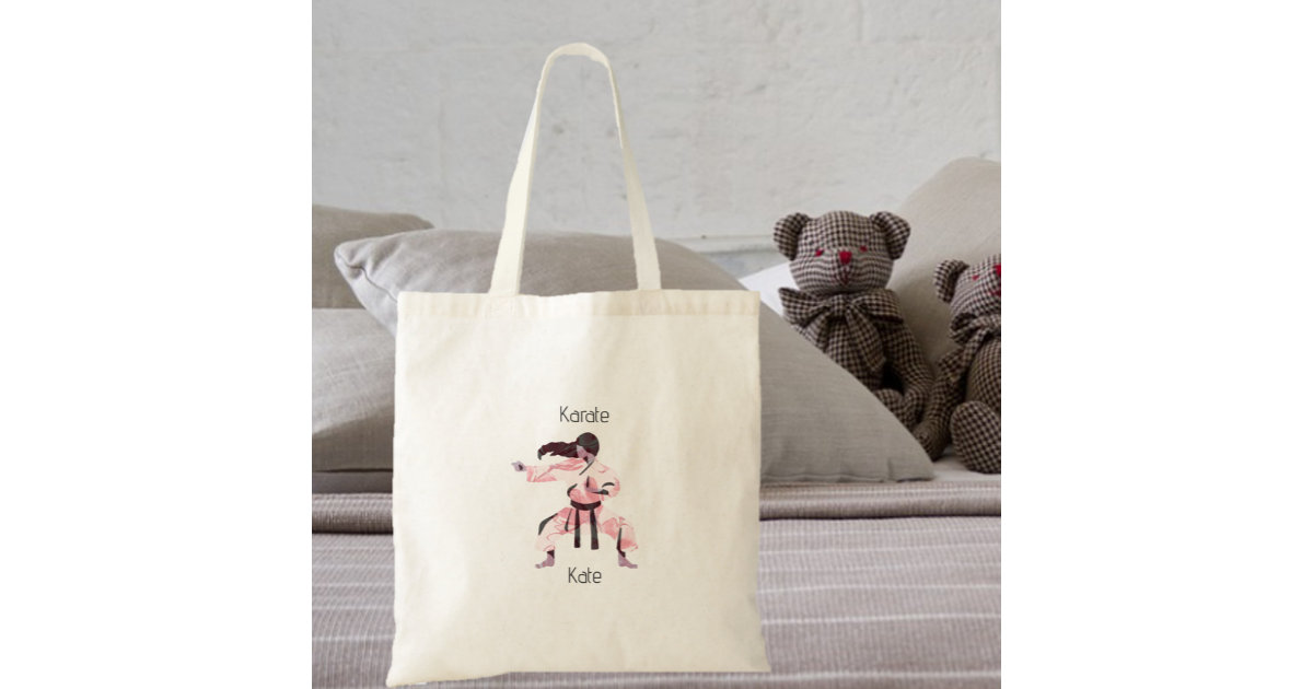 Cute Karate Girl Martial Arts Tote Bag Zazzle