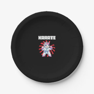 Cute Karate Unicorn - MMA Karate Japanese Martial Paper Plates
