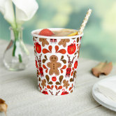 Hot Chocolate & Christmas Whimsical Holiday Paper Cups, Zazzle in 2023