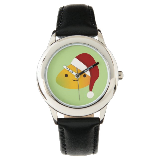 Cute Kawai Christmasi Mango Watch (Front)