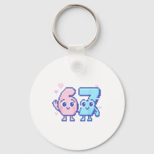 Cute Kawaii 67 Six Seven Meme 6 7 Girls Italian Br Keychain