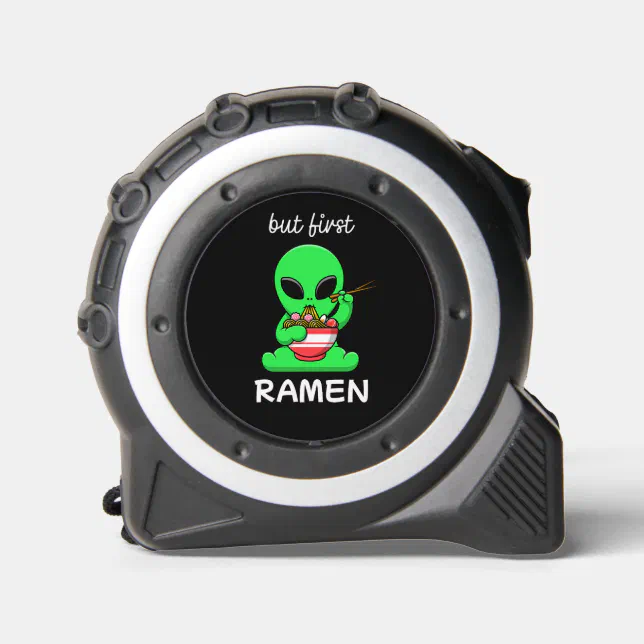 Cute Kawaii Alien eating Ramen Tape Measure | Zazzle