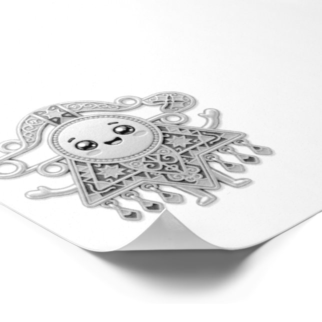 Cute Kawaii Amazigh Fibula Tizerzai Sticker - Moro Poster (Corner)