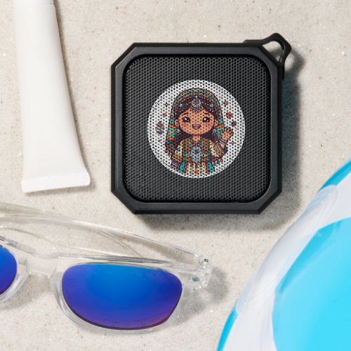 Cute Kawaii Amazigh Moroccan Woman with Khamsa Sti Bluetooth Speaker