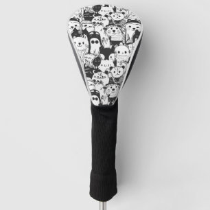 Cute Kawaii Animal Doodle Pattern (1) Golf Head Cover