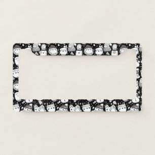 Cute Kawaii Animal Doodle Pattern (3) License Plate Frame