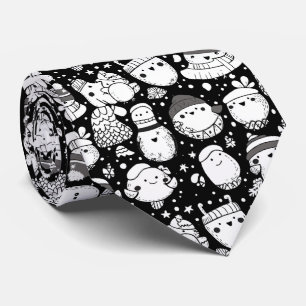 Cute Kawaii Animal Doodle Pattern (3) Neck Tie