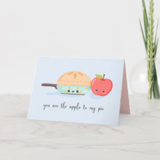 Cute kawaii apple pie love greeting card