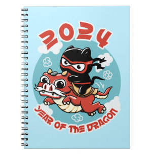 Cute Kawaii Art 2024 Year Of The Dragon Notebook