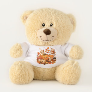 Cute Kawaii Autumn Pumpkin Fox Owl Fall Animals Teddy Bear