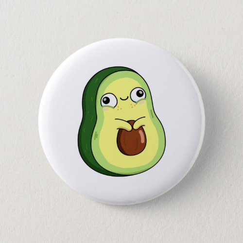 Cute Kawaii Avocado Button