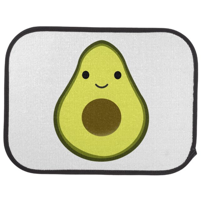 Cute Kawaii Avocado Car Floor Mat (Rear)