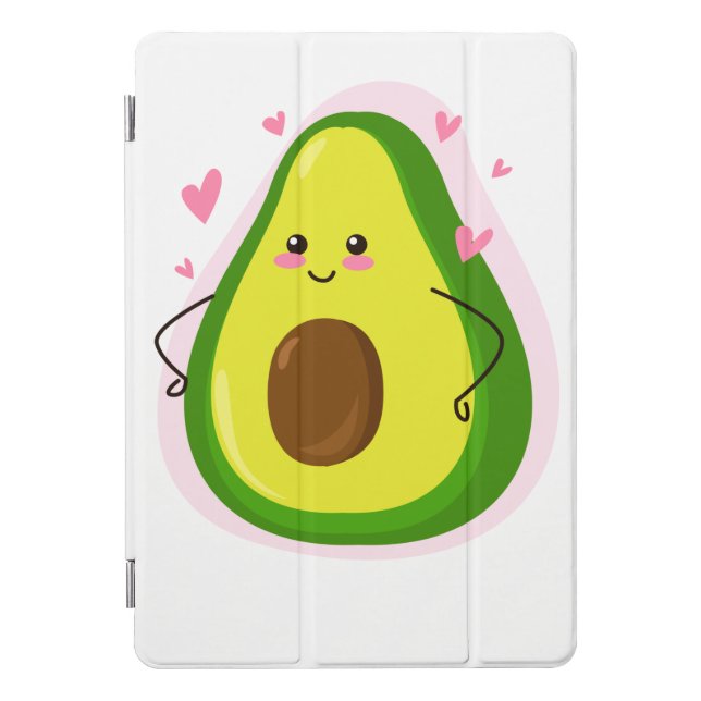 Cute Kawaii Avocado Cartoon Drawing iPad Pro Cover (Front)