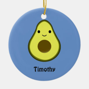 Cute Kawaii Avocado Ceramic Ornament