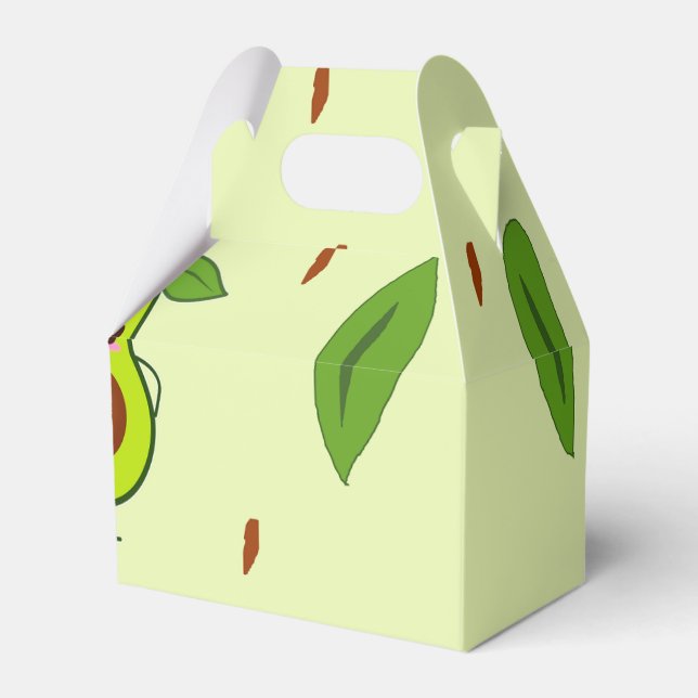 Cute kawaii avocado favor boxes (Front Side)