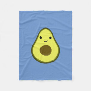 Cute Kawaii Avocado Fleece Blanket