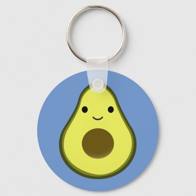 Cute Kawaii Avocado Keychain (Front)