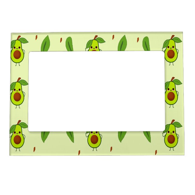 Cute kawaii avocado magnetic frame (Front)