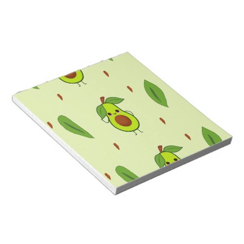 Cute kawaii avocado notepad