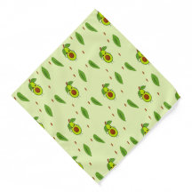 Cute kawaii avocado on green
