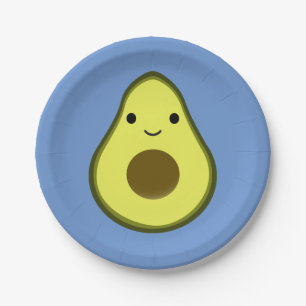 Cute Kawaii Avocado Paper Plates
