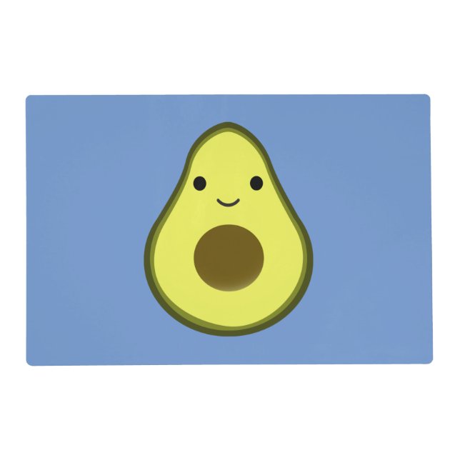 Cute Kawaii Avocado Placemat (Front)