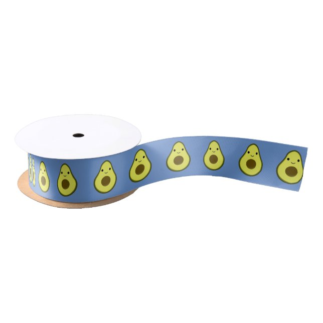 Cute Kawaii Avocado Satin Ribbon (Spool)