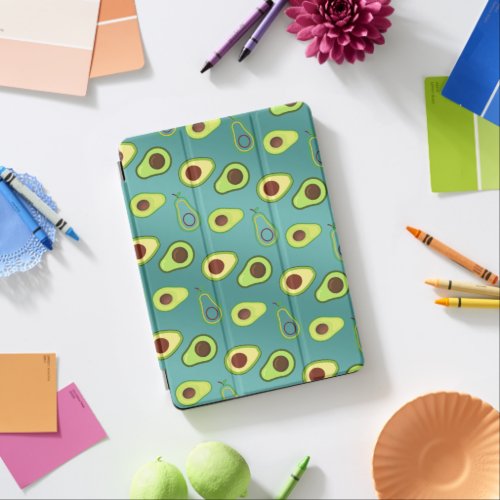 Cute Kawaii Avocado slice summer gradient Pattern iPad Air Cover