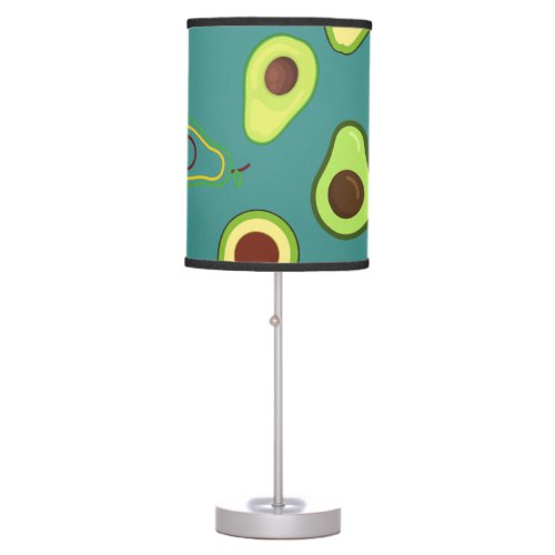 Cute Kawaii Avocado slice summer gradient Pattern Table Lamp